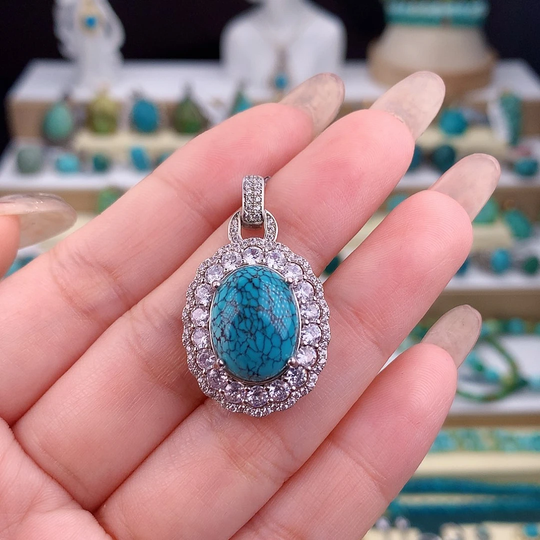 绿松石未镶嵌吊坠(赠链)