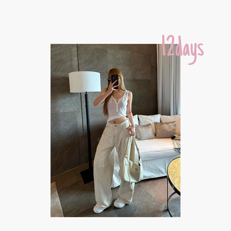 12days | AC手绘泼墨拼皮口袋牛仔裤（正确版） | 25084