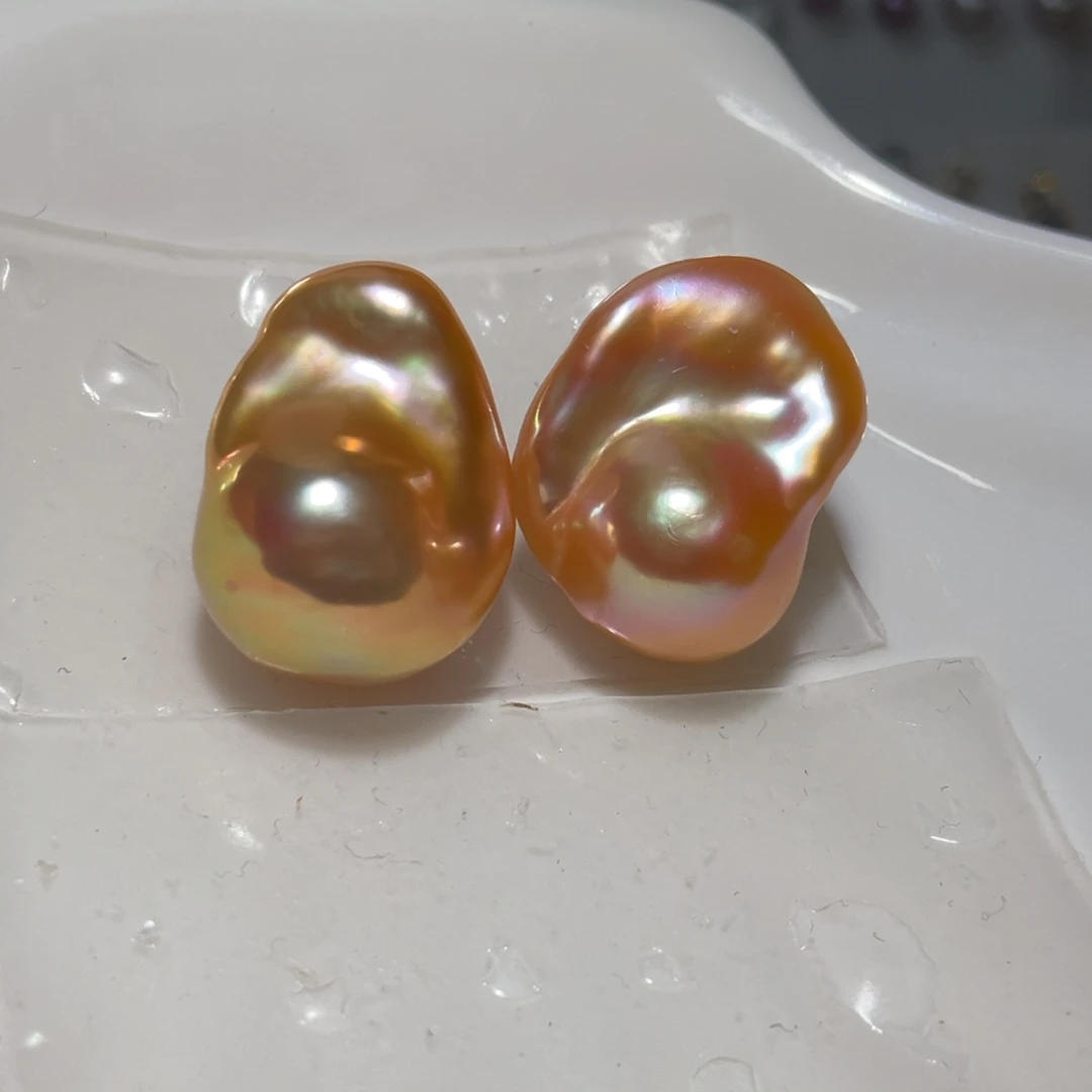 银S925镶嵌淡水珍珠耳饰