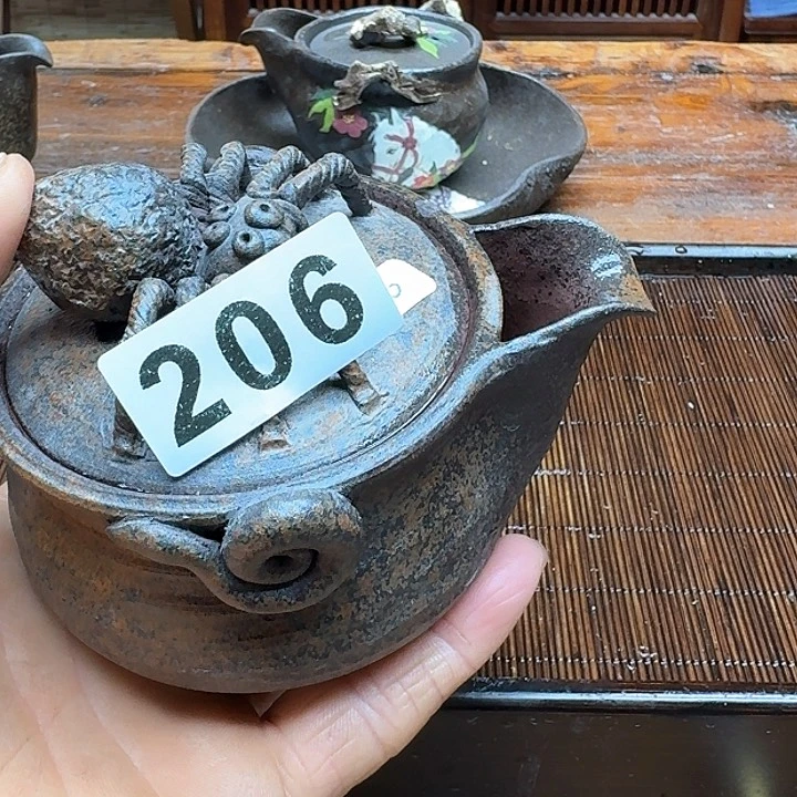 纯手工制作粗陶茶具