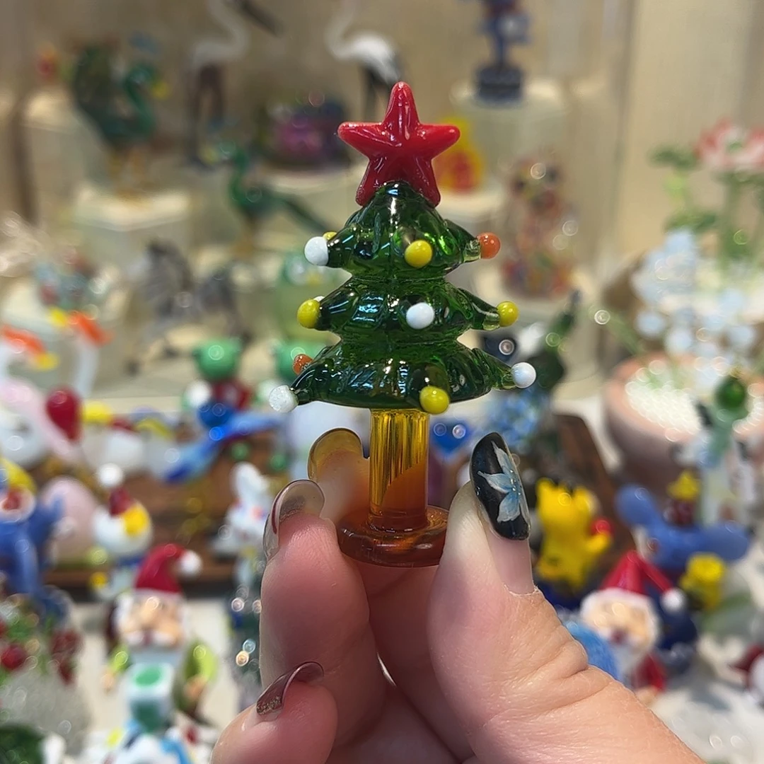 琉璃手工艺品实心圣诞树
