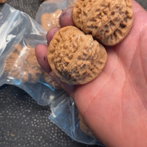 文玩核桃把件三角白10