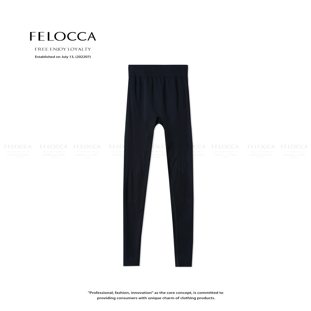 【FELOCCA】时尚简约修身松紧腰弹力休闲打底裤25AKZ496