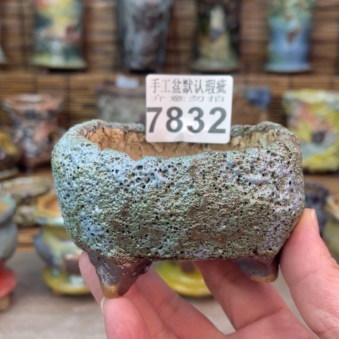 手工花盆默认瑕疵完美者勿拍