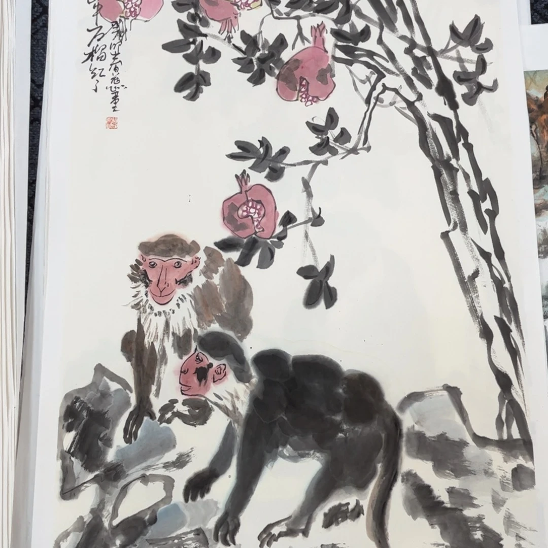 国画四尺花鸟作品