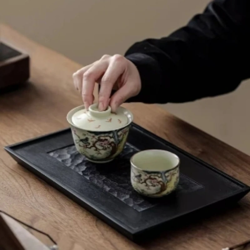 DD-TJ122-喜上眉梢悬停一盖一杯【单品包邮偏远除外】茶具茶杯陶瓷