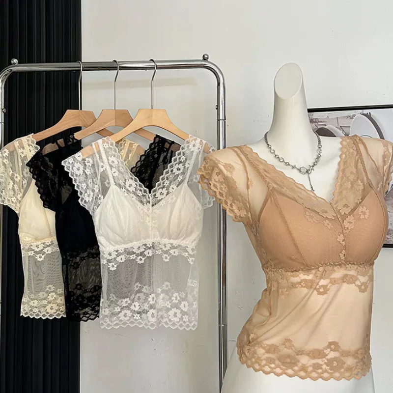 杨璇家蕾丝背心6627