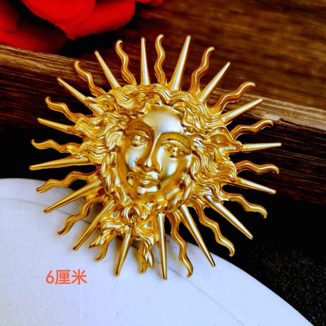 铜合金胸针 089 外贸版太阳女胸针