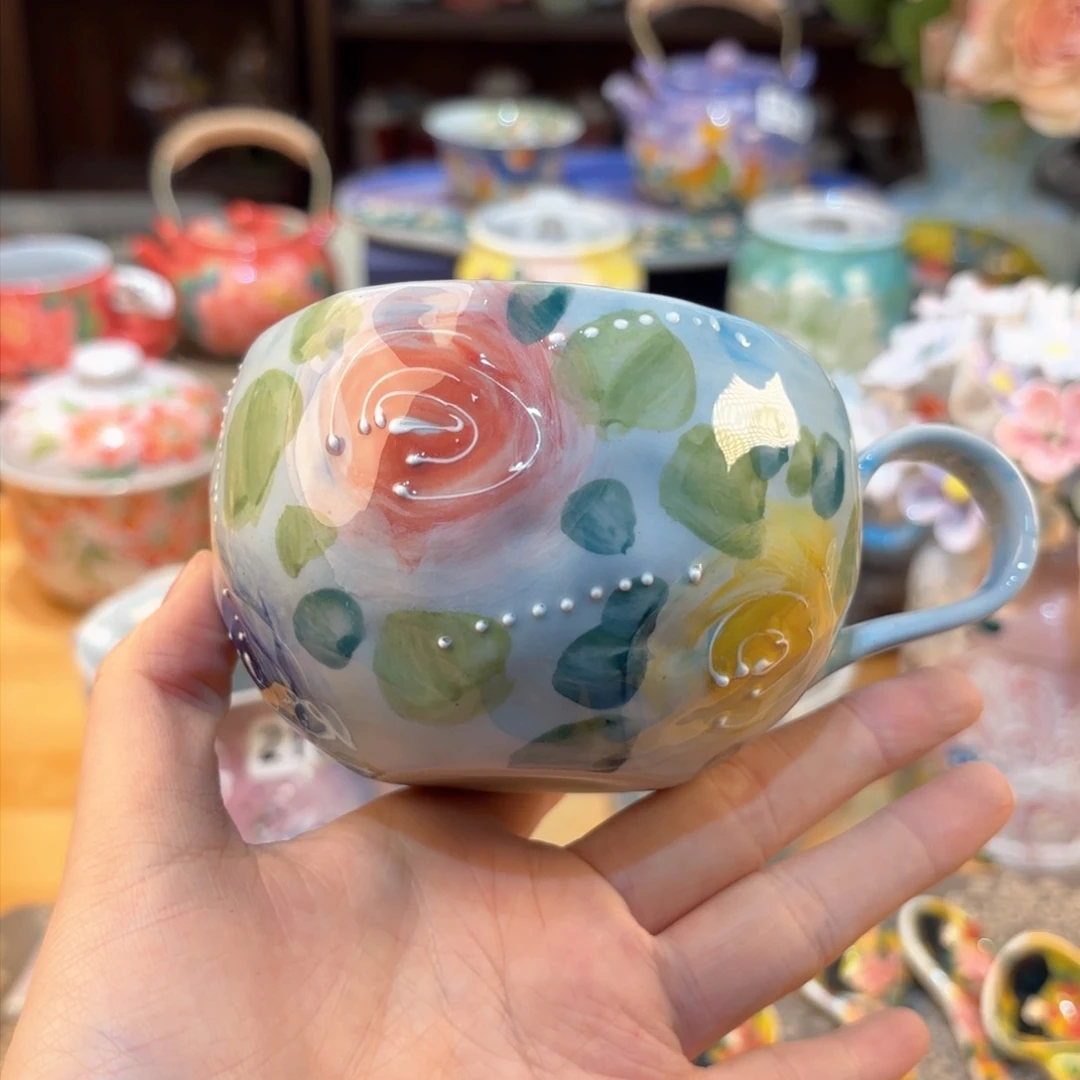 景德镇手绘高温釉下彩陶瓷茶具