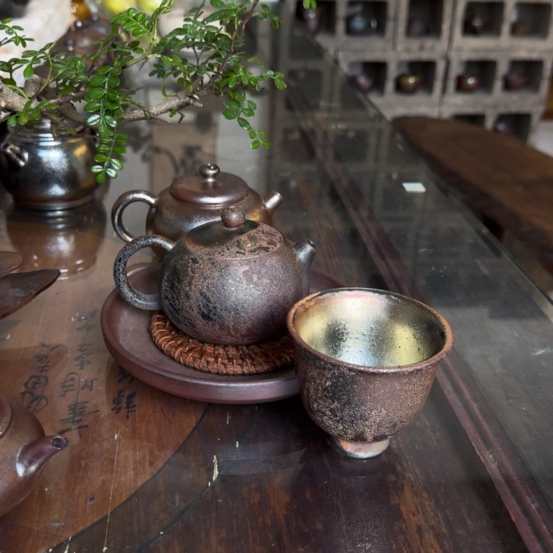 僰***主建水紫陶柴烧茶具