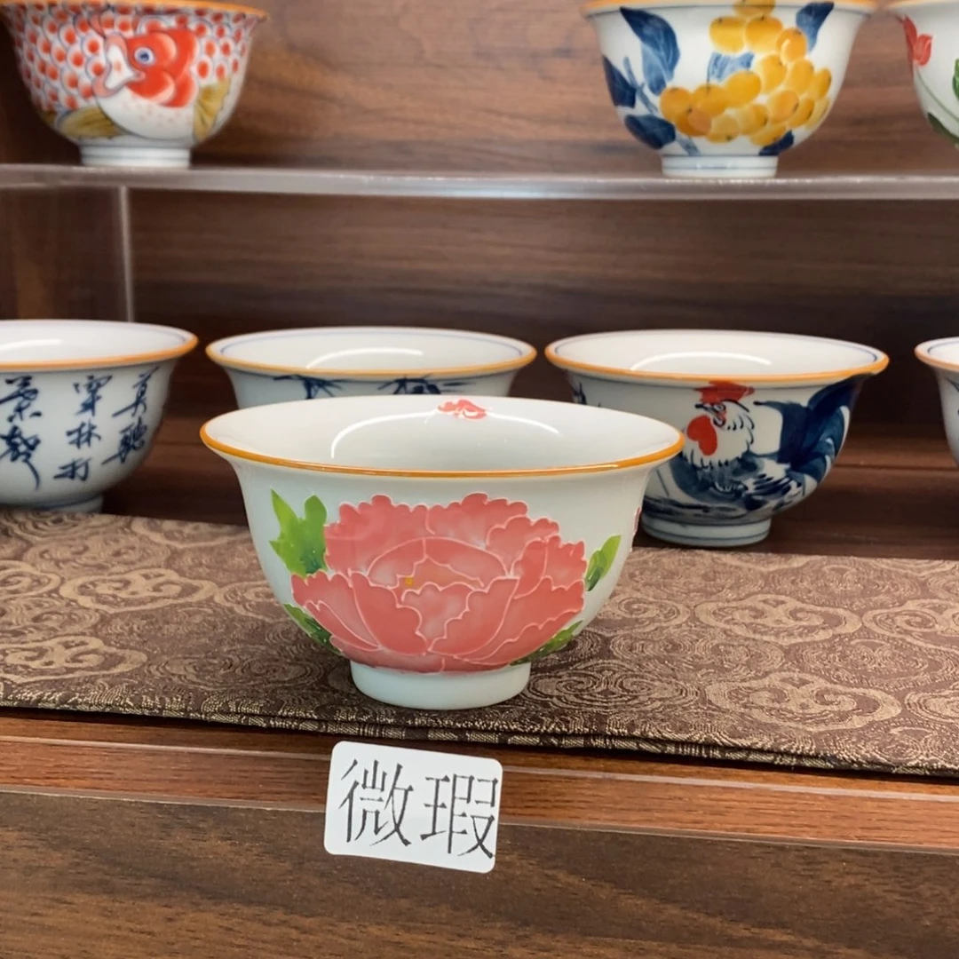 釉下彩老陶泥手工绘制