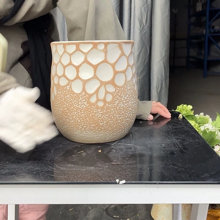 19×23 -粗陶花盆有孔-买买买