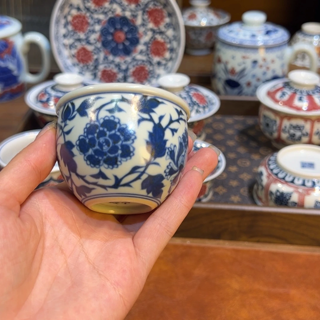 陶瓷摆件景德镇陶瓷茶器百宝箱