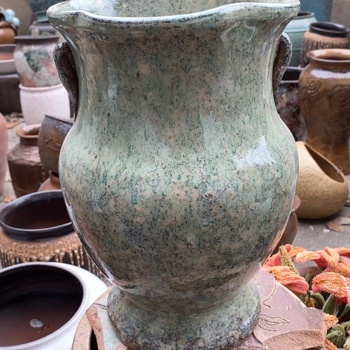 紫砂花盆高约30口约19
