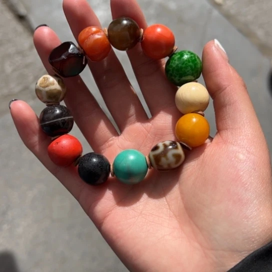 玛瑙/玉髓颈饰未镶嵌承**金