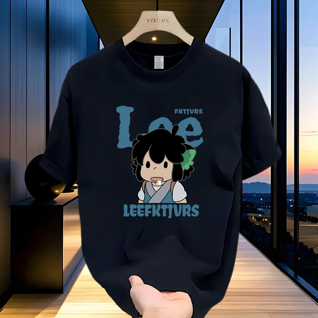 美式痞帅重磅纯棉短袖T恤青年男女款夏季ins潮牌男士圆领百搭上衣