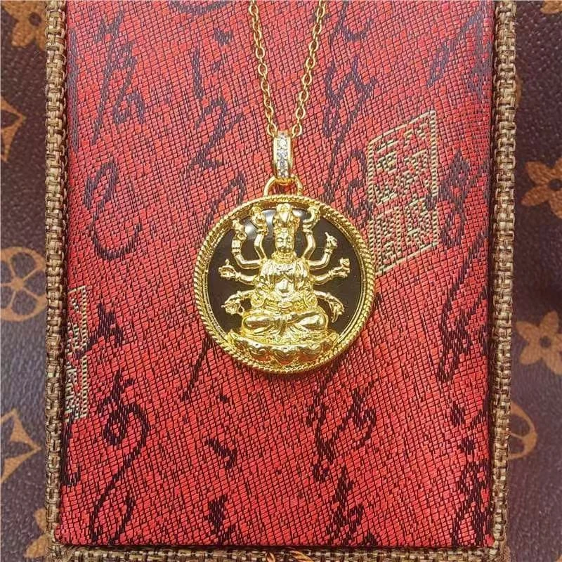 经典百搭时尚气质高端千手观音玉吊坠和田玉吊坠