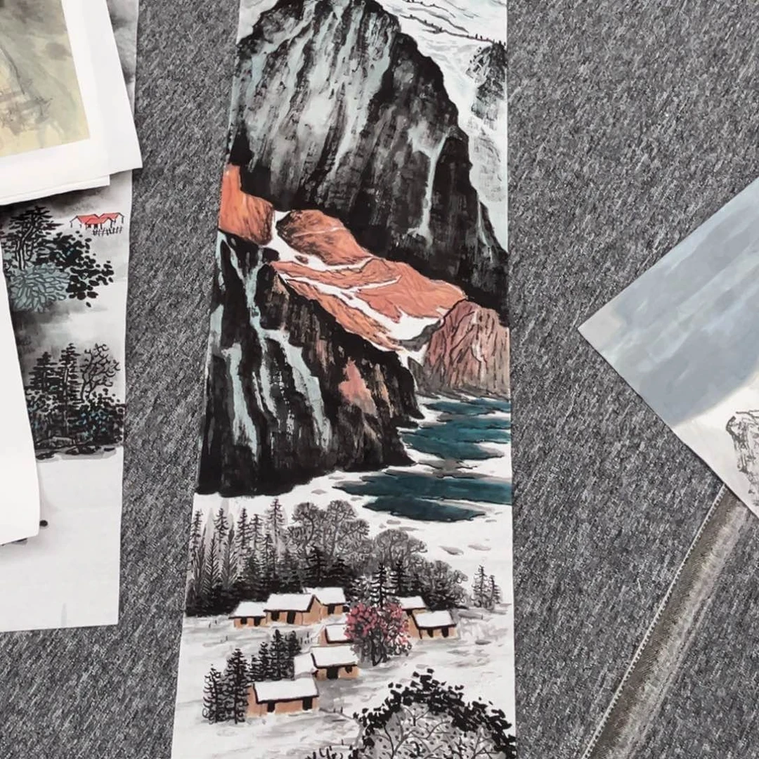 国画绘画作品多次参加138.35