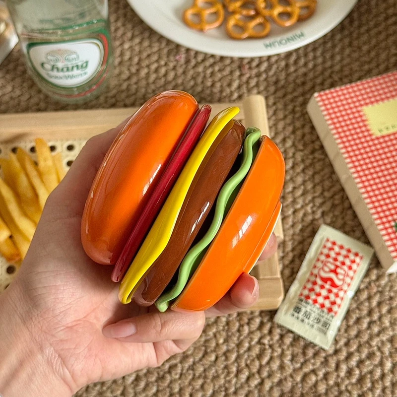 汉堡包陶瓷调味碟家用小碟餐具套装厨房多用蘸料碟小号寿司碟摆件