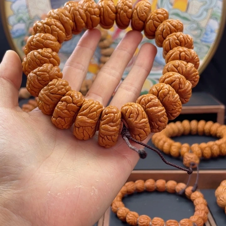 桃核手串沙*客龙纹桃核矮霸