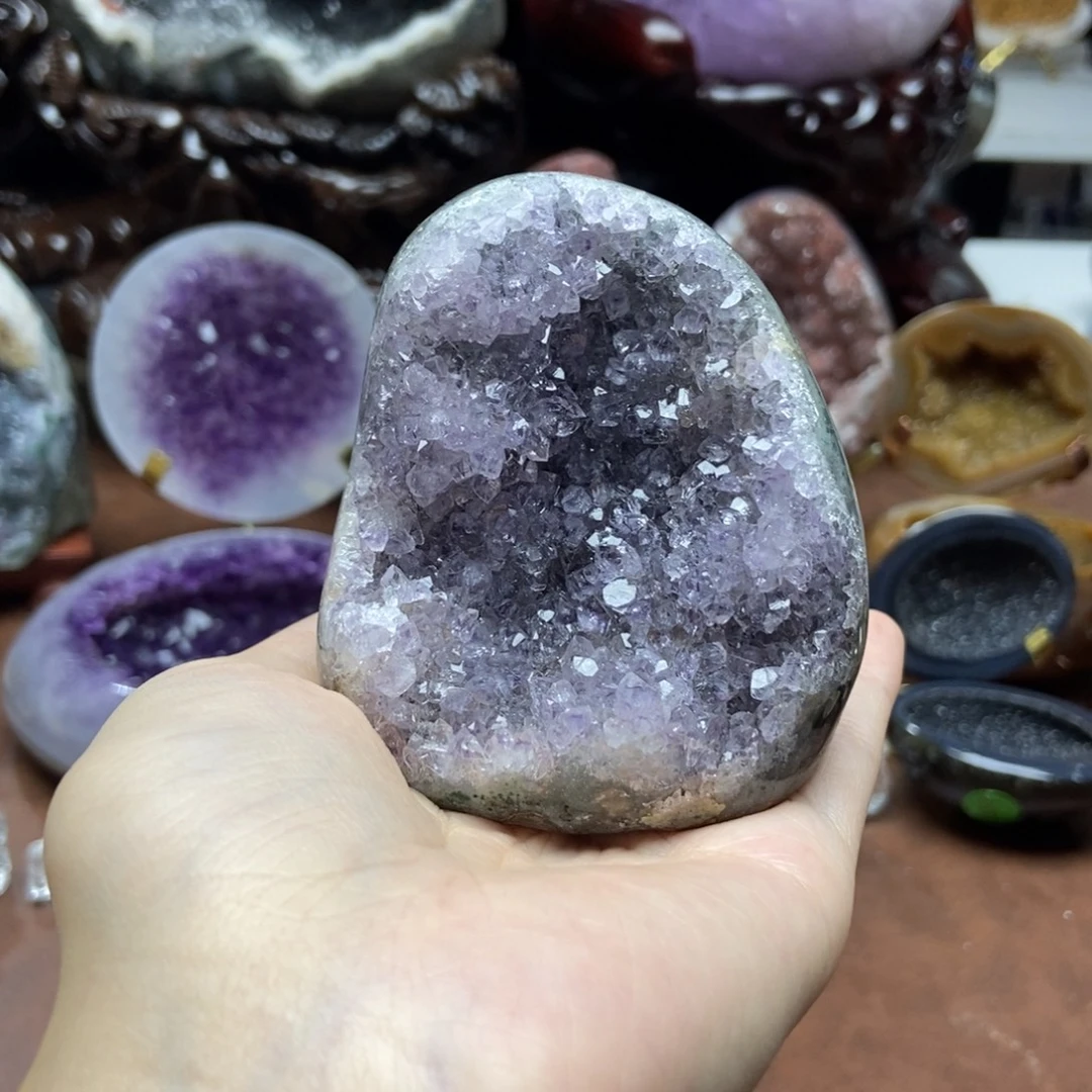 紫晶摆件未镶嵌水晶
