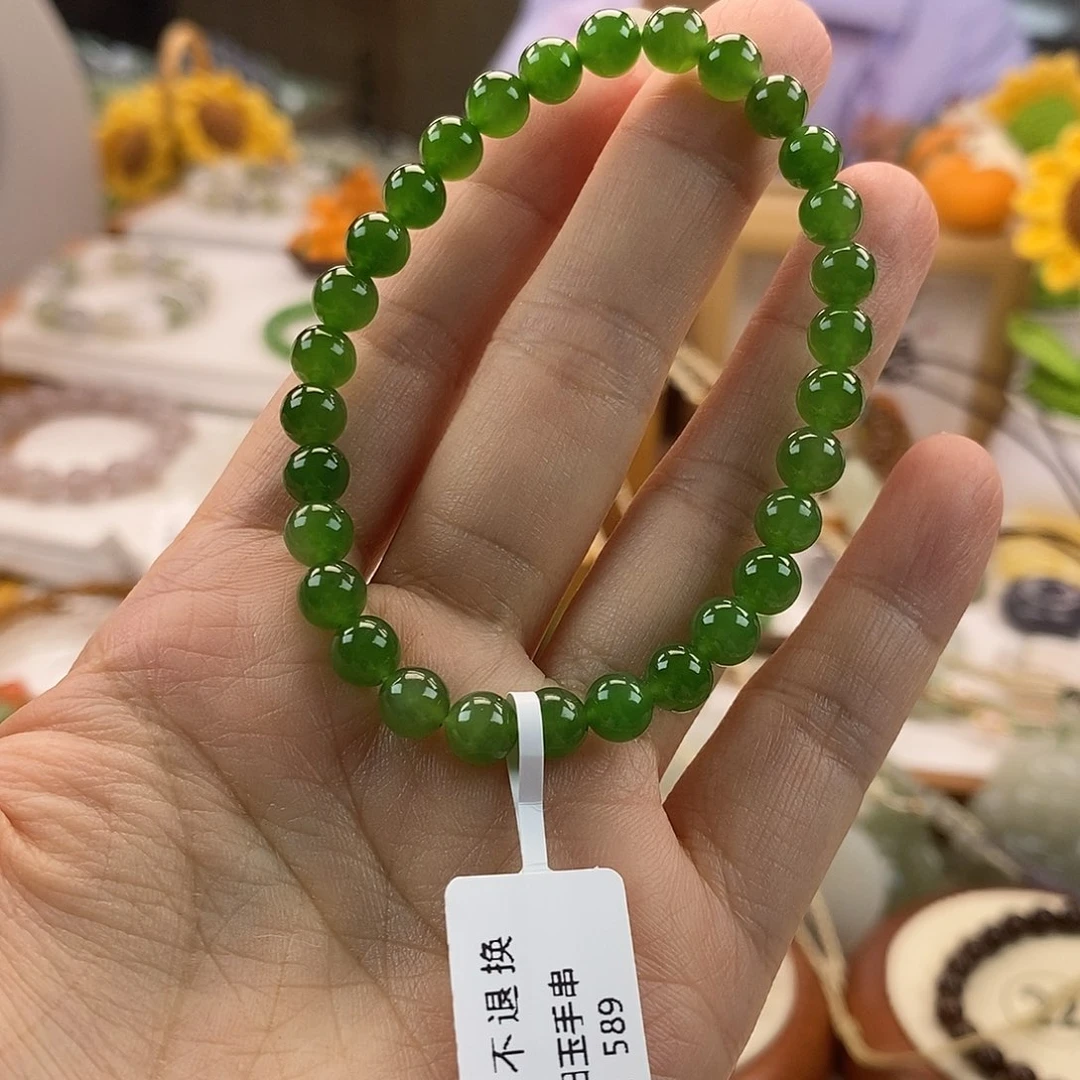 和田玉手串未镶嵌依*