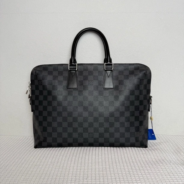 95新 LouisVuitton/路易威登 4994/7889男士时尚经典黑棋盘公文包