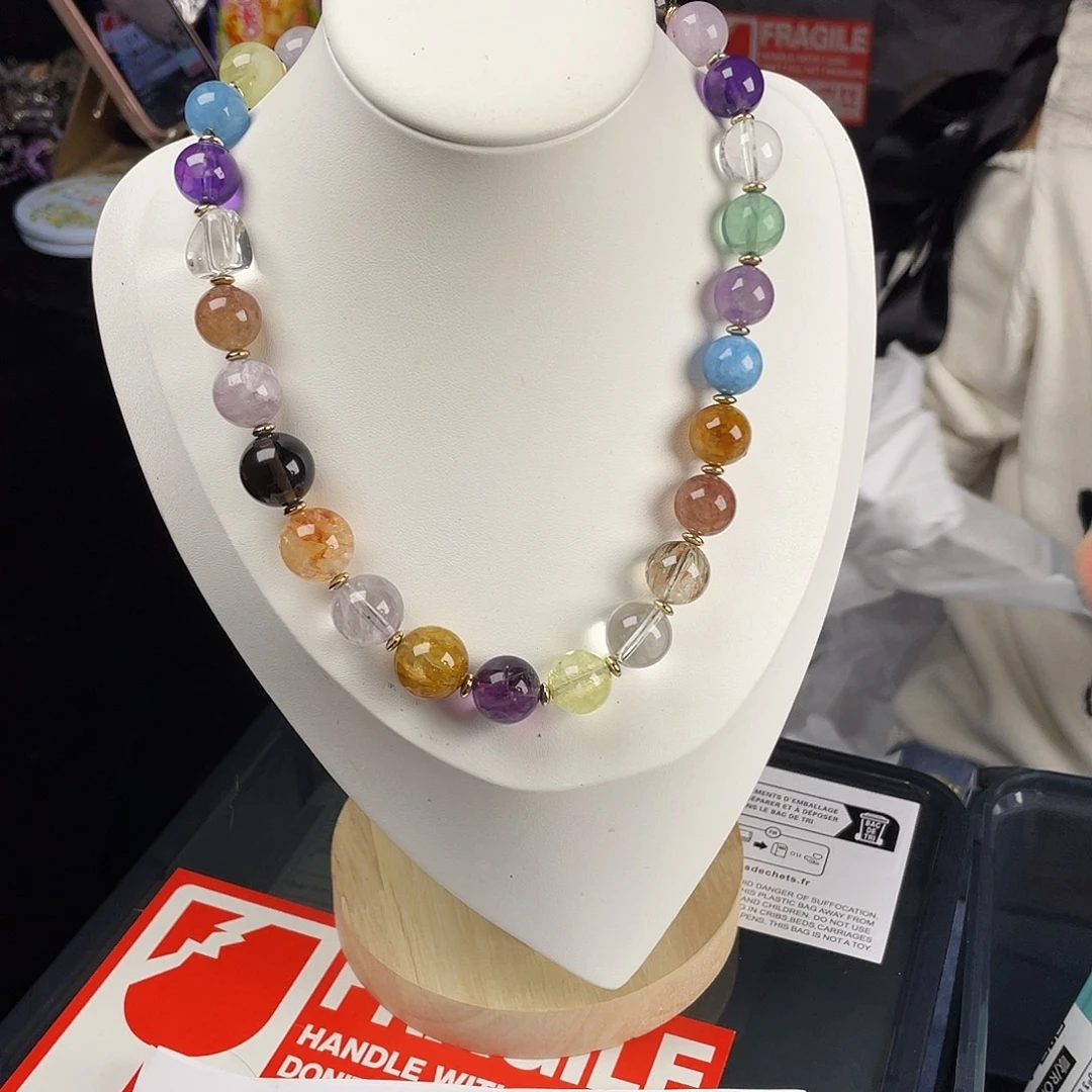 手串水晶银S925镀金镶嵌