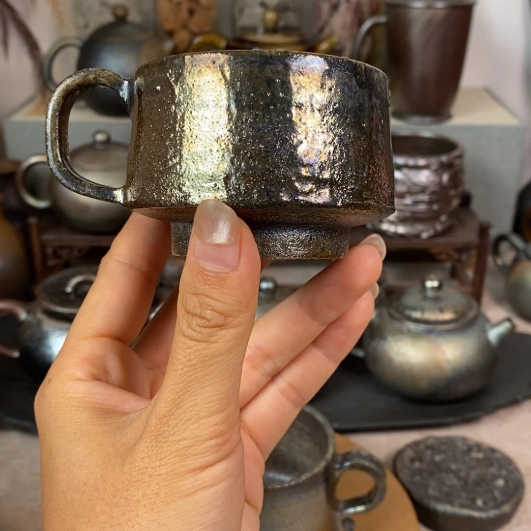 建水紫陶柴烧咖啡杯