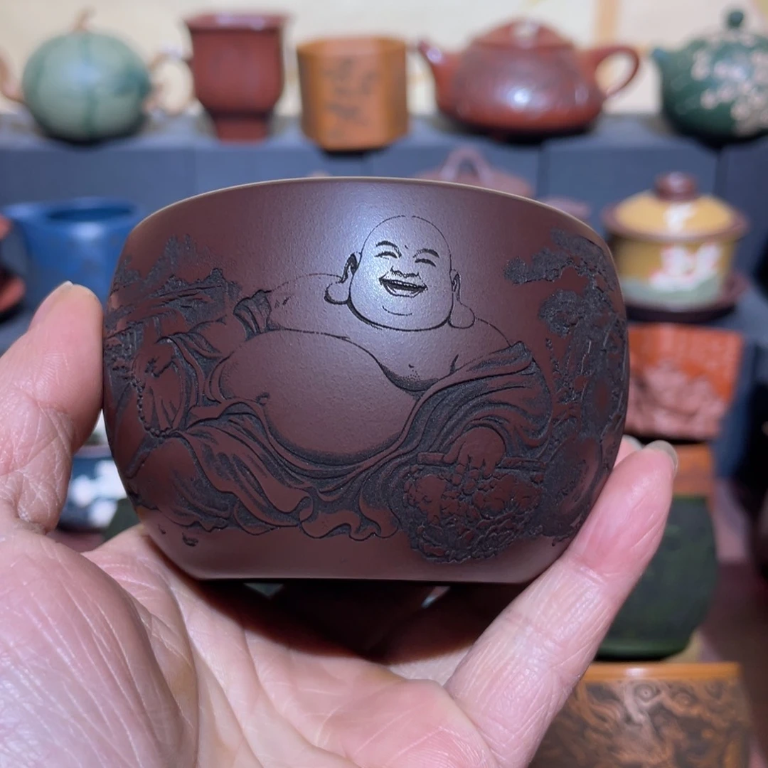 原矿紫砂手工主人杯