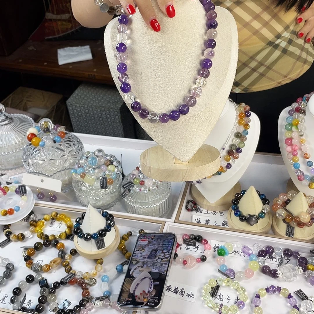 银S925镶嵌手链烟晶