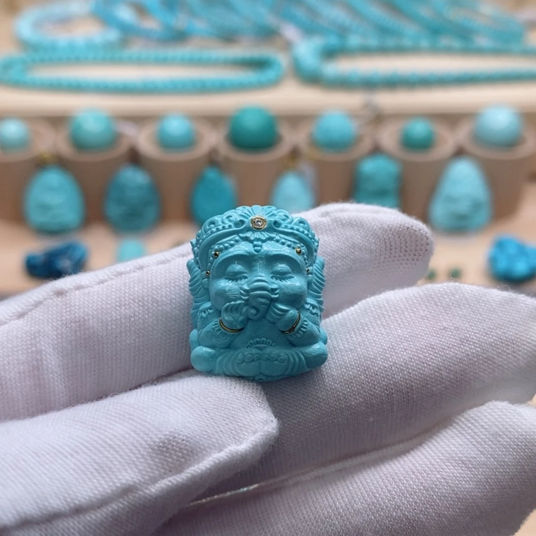 未镶嵌绿松石珠宝奇石