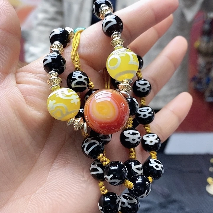 玛瑙/玉髓合金颈饰