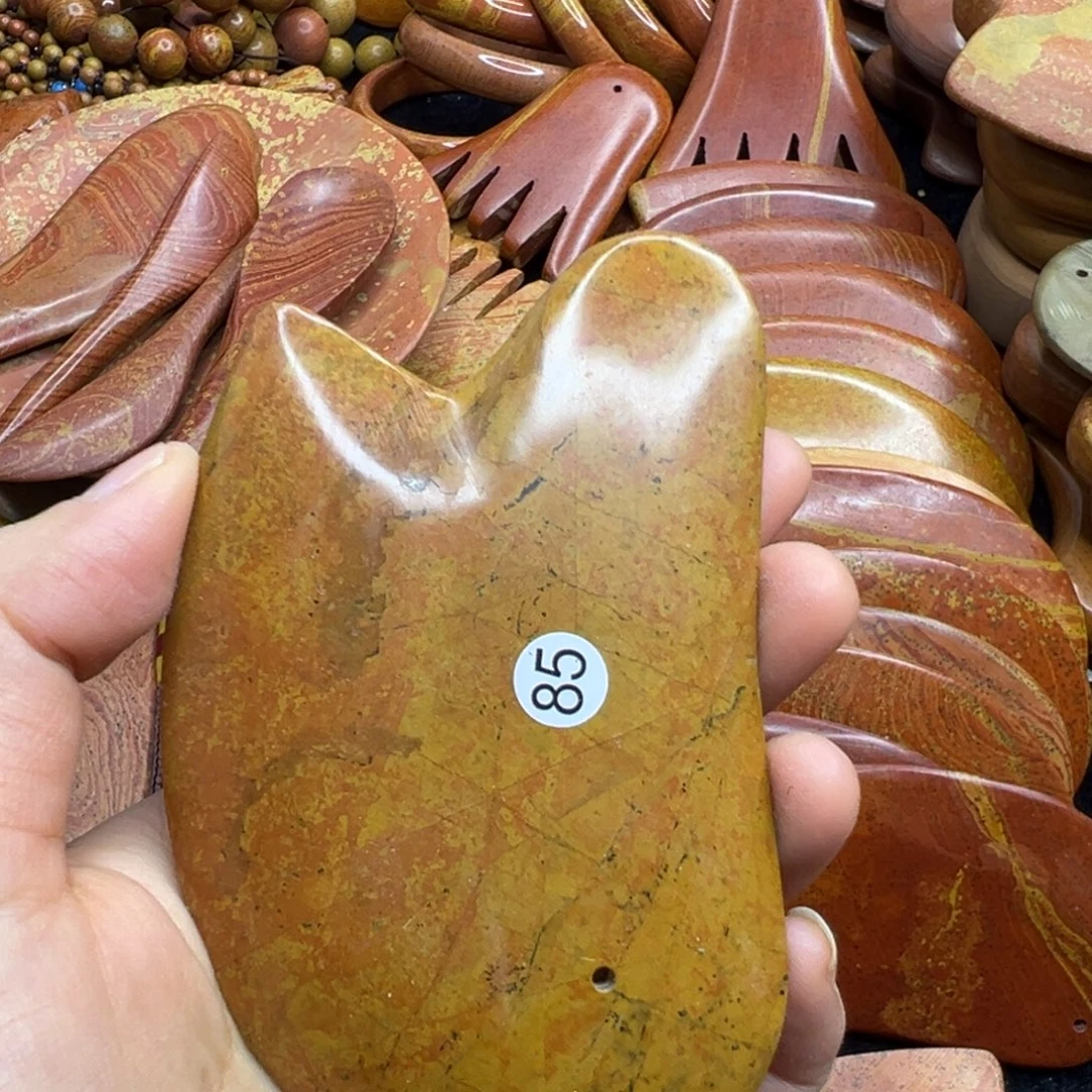 泗水砭石富贵红刮痧板梳子