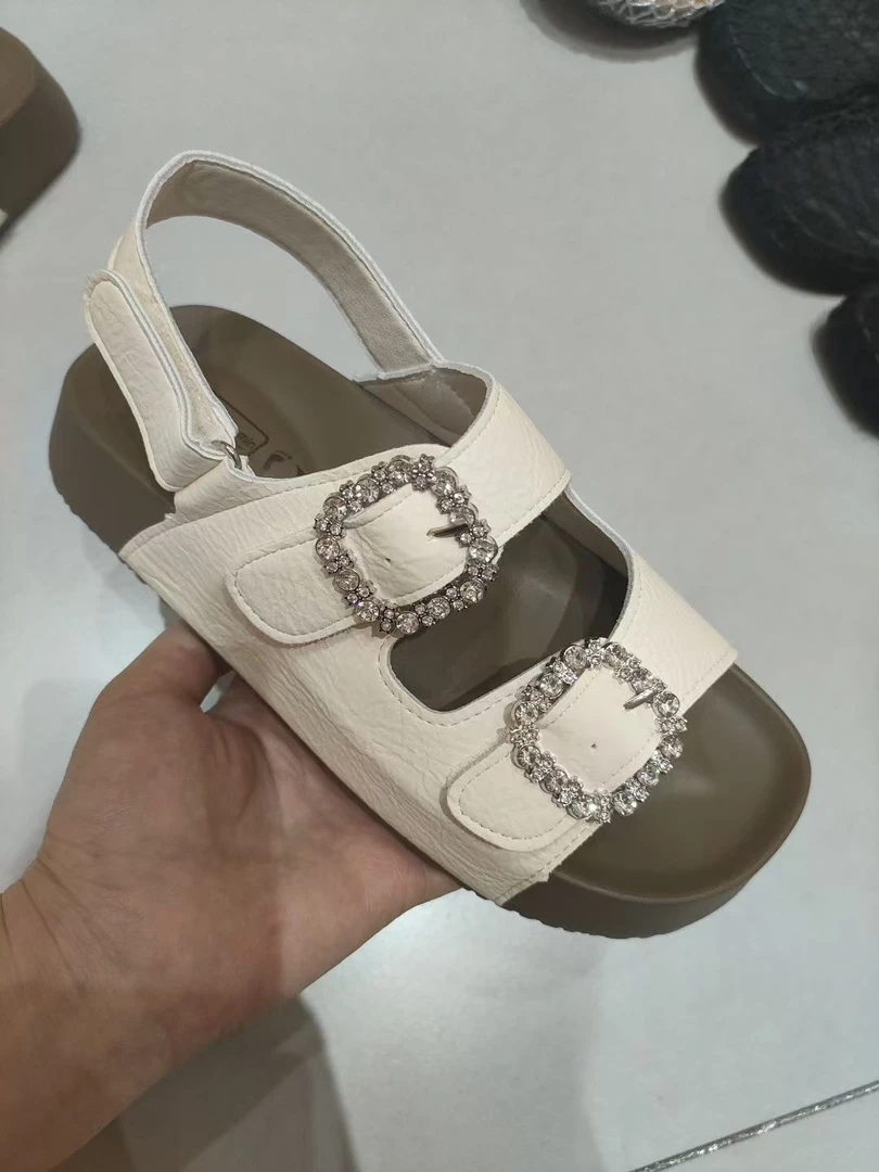 【星款】52965露趾时装凉鞋搭扣低帮时尚凉鞋公主鞋单鞋皮带扣厚底