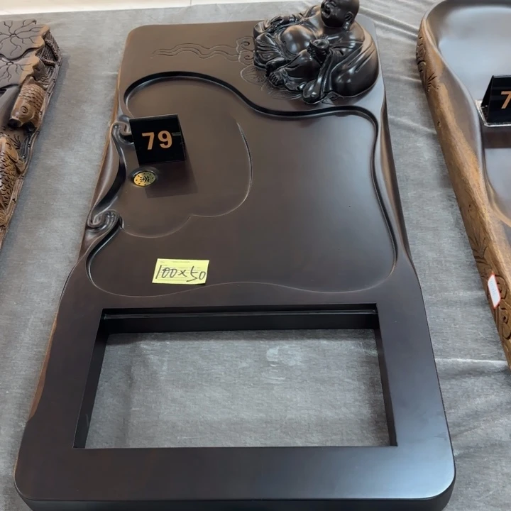 宇*黑檀实木茶盘实物