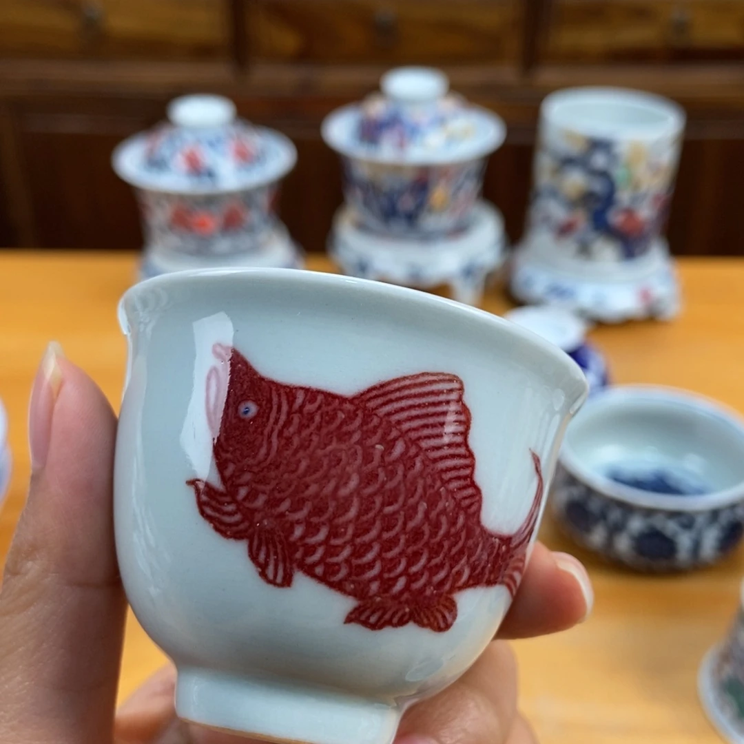 手绘现代茶具非古董