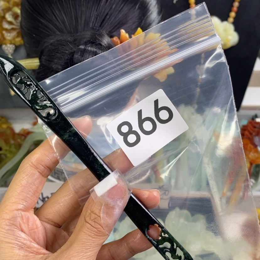 【闪购商品】岫玉发饰未镶嵌飘*?