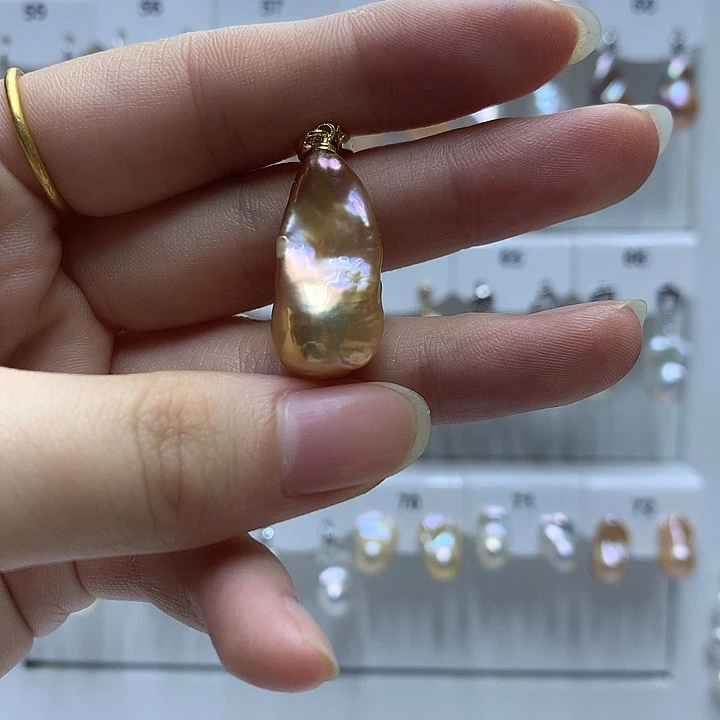 淡水珍珠巴洛克银S925镶嵌