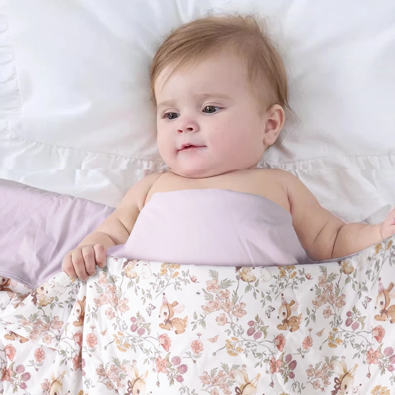 呵儿特夏凉被新生儿冰激淋凉感被空调被宝宝冷感被含蚕丝夏被