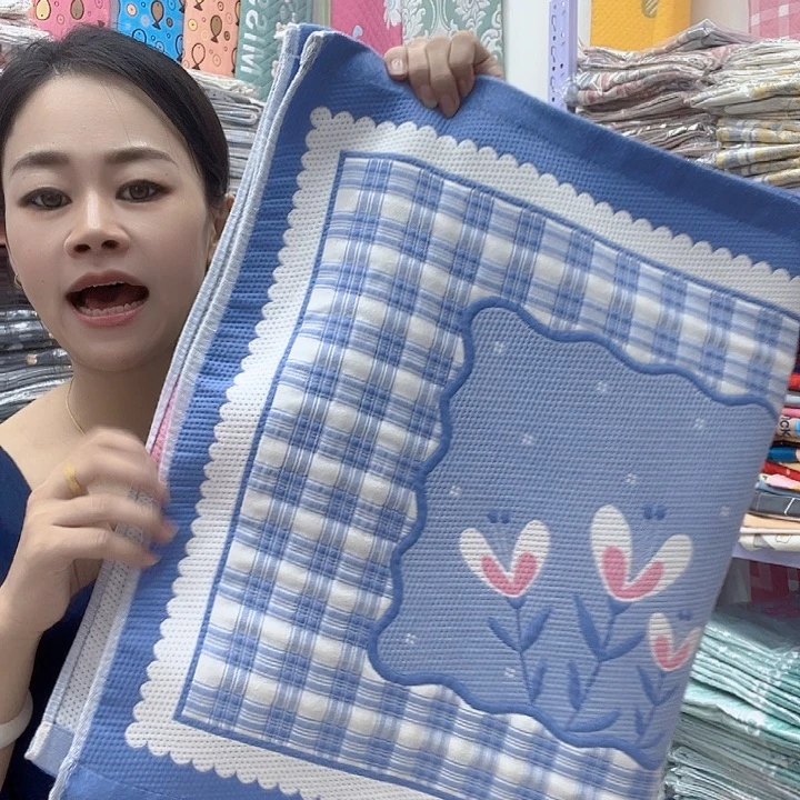 棉蓝色三朵花春眠