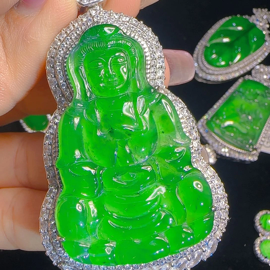 翡翠吊坠(赠链)银S925镶嵌