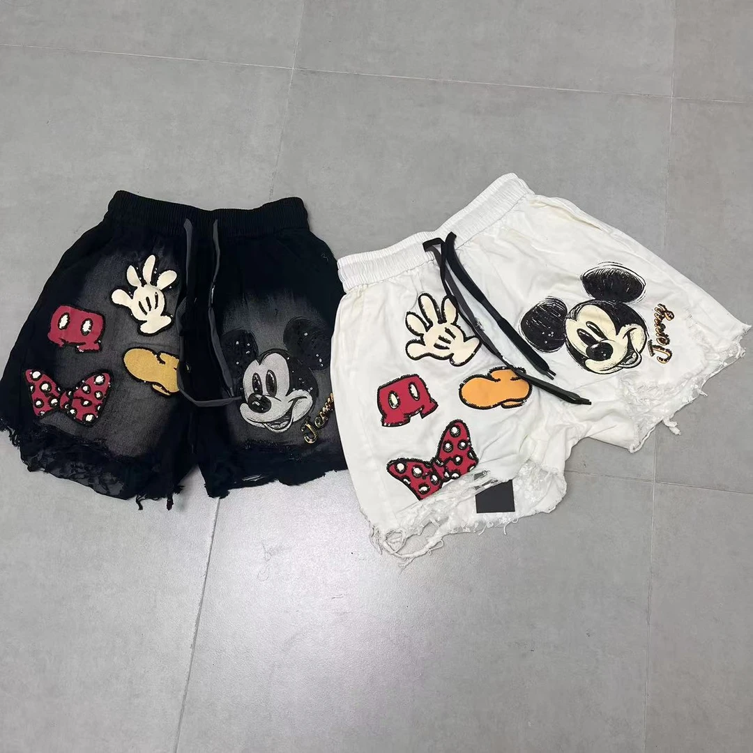 2025夏季新款米老鼠牛仔运动休闲百搭宽松短裤 159