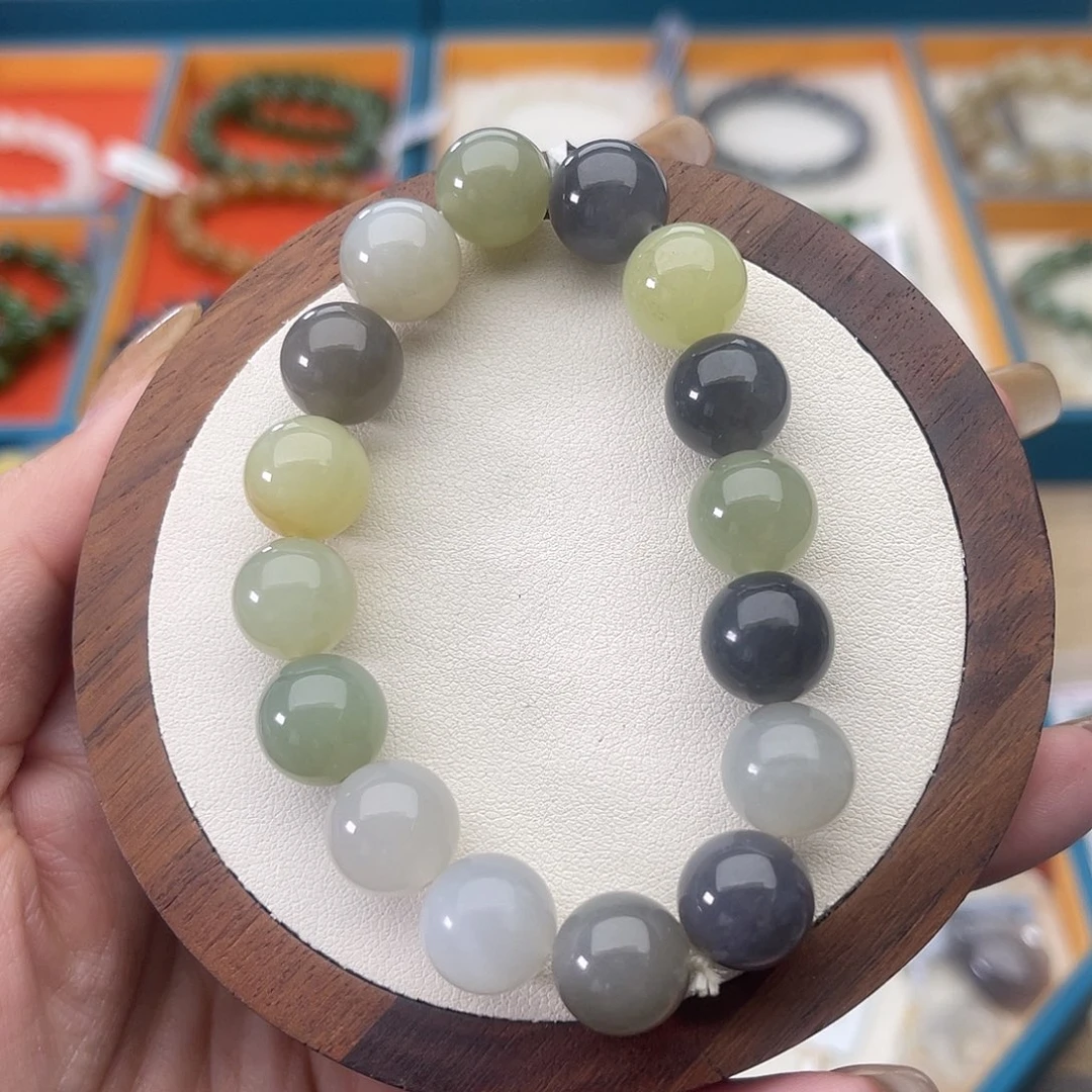 和田玉未镶嵌手串A31卡12