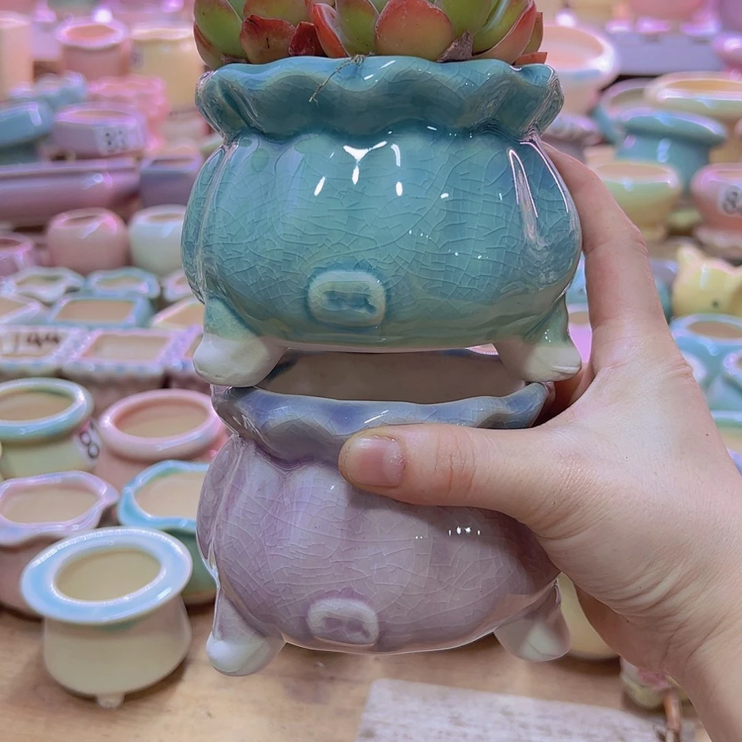 陶瓷花盆当场满12包邮