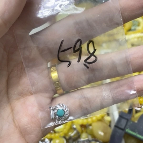 蜜蜡银S925镶嵌裸石吊坠