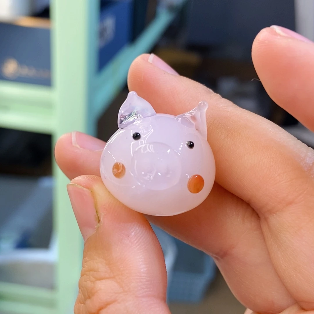 琉璃手工艺品猪团子