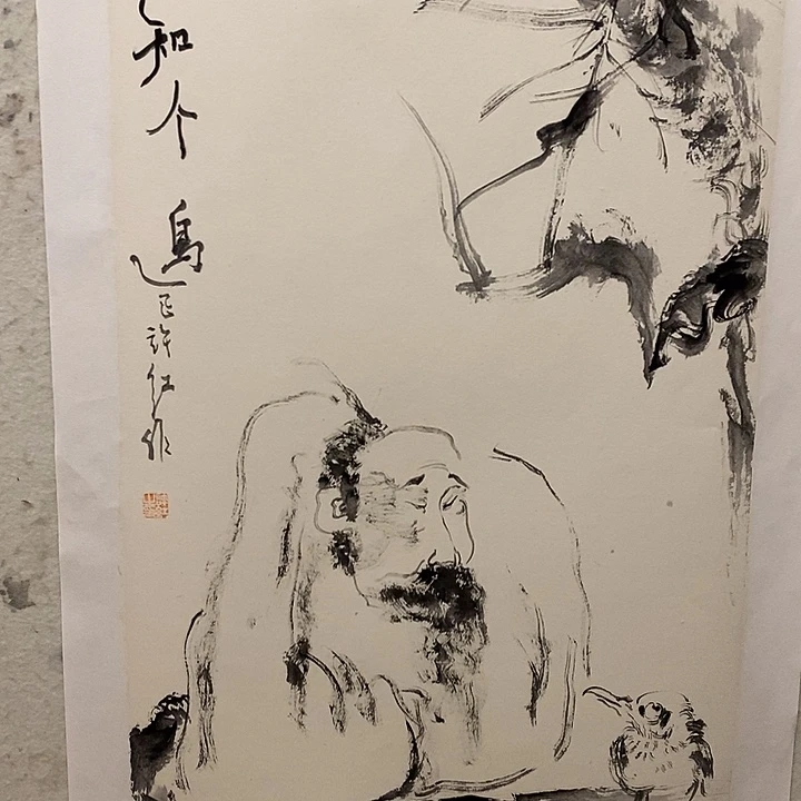 国画水墨丹青画卷作品