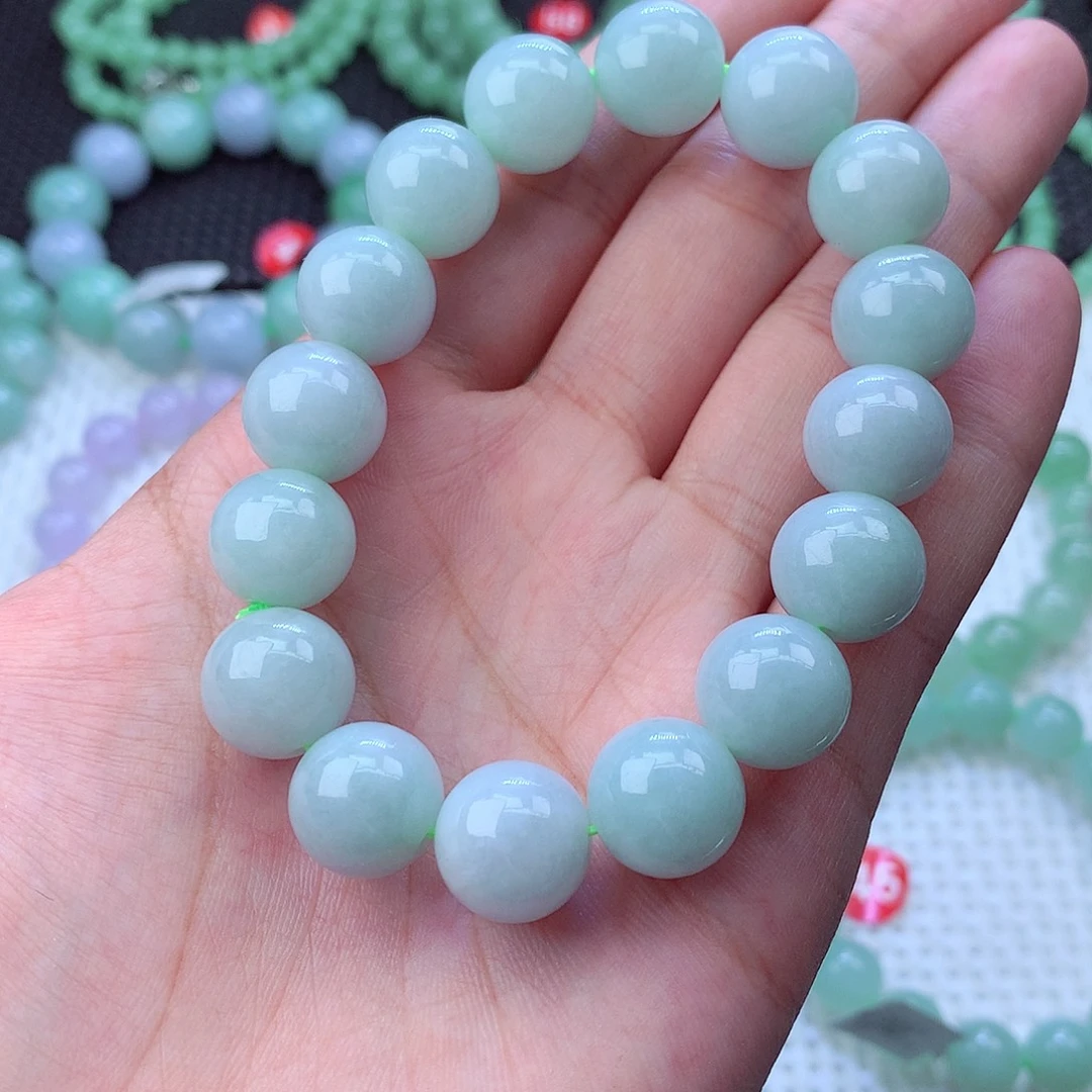 翡翠未镶嵌毛衣链卡13