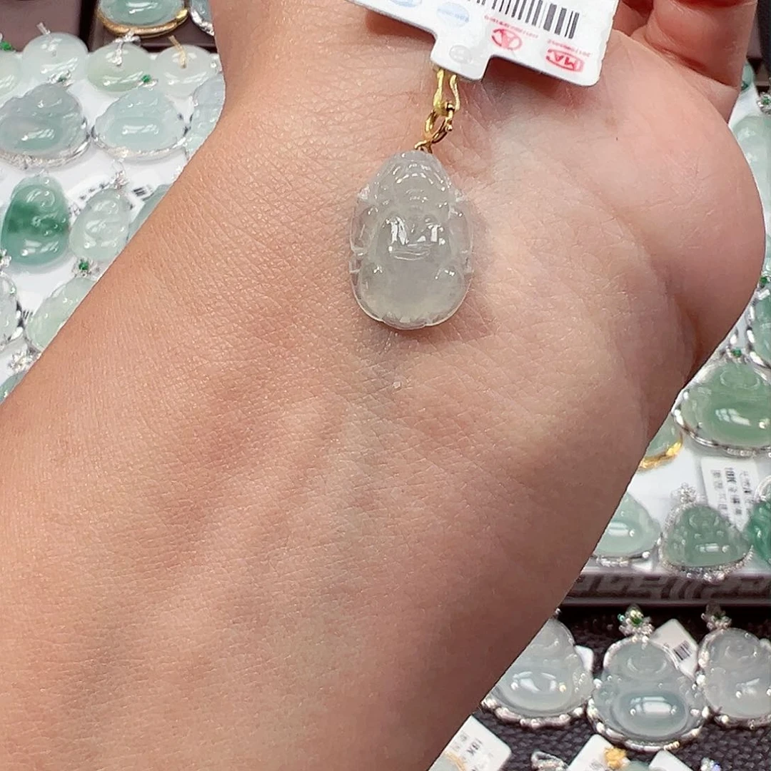 吊坠(不含链)18K金镶嵌翡翠貔貅